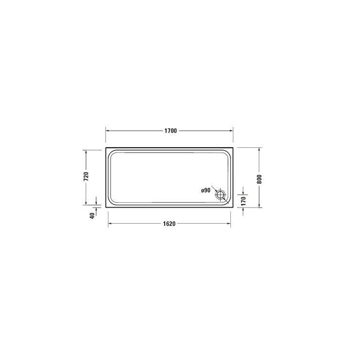 Duschwanne Duravit D-Code quadratisch 100x100 cm