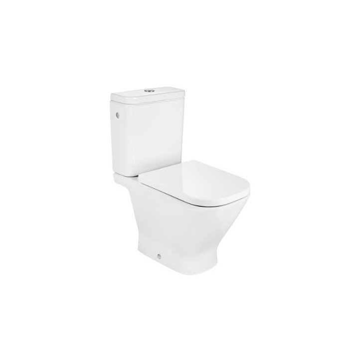 Becken für kompakt-wc WC Roca Gap Rimless Round, 65,5x37cm, bez kołnierza, Abfluss doppelt, weiß