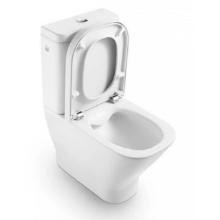 Becken WC Roca GAP Square do kompaktu Rimless, Supraglaze, weiß 