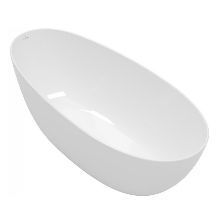 Badewanne freistehend  oval Villeroy & Boch Antao, 170x75cm, Quaryl, morning green