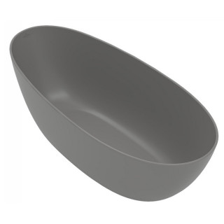 Badewanne freistehend  oval Villeroy & Boch Antao SilentFlow, 170x75cm, Quaryl, stone white