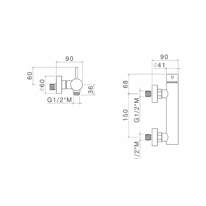 Wannenarmatur zur wandmontage Vema Otago,  Auslauf 202mm,  brushed gold