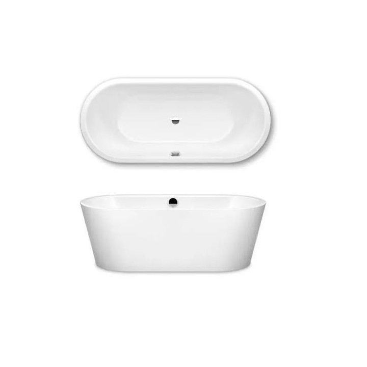 Badewanne freistehend Kaldewai Meisterstück Classic Duo Oval, 180x80cm, weiß