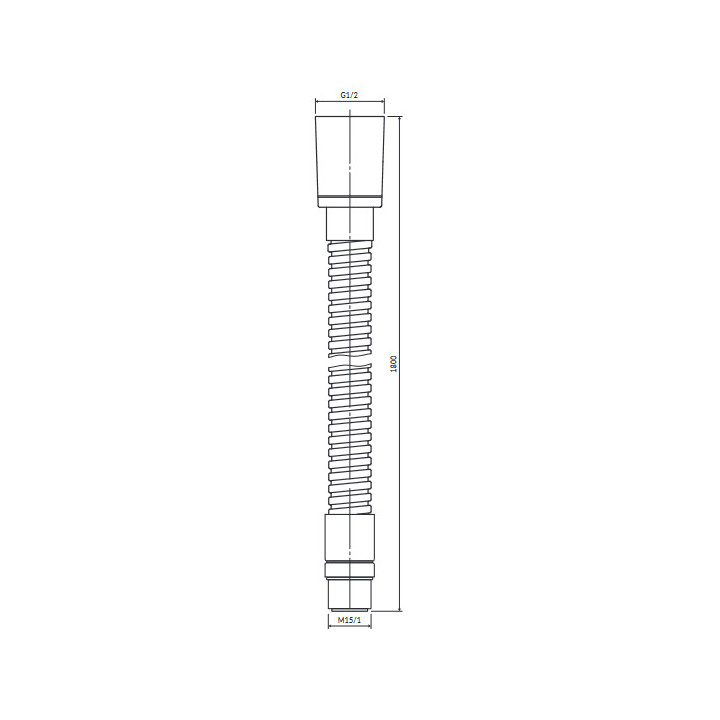 Wąż kuchenno-wannowy , Omnires ,długość 180cm, nikiel