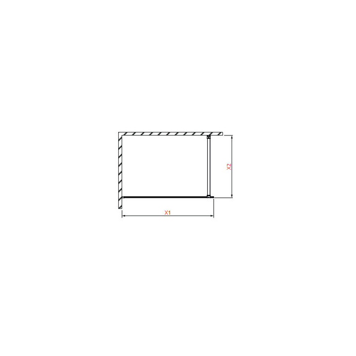 Kabine Walk-In Radaway Modo F II 155, profil Chrom glänzend, Glas transparent