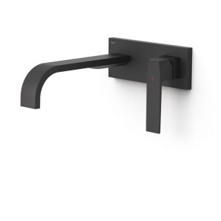 Element zur Wandmontage do podtynkowego korpusu baterii umywalkowe TRES Slim Exclusive, Auslauf 240mm,  weiß matt