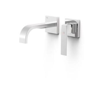 Element zur Wandmontage do podtynkowego korpusu baterii umywalkowe TRES Slim Exclusive, Auslauf 180mm,  Gold