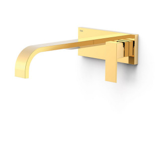 Element zur Wandmontage do podtynkowego korpusu baterii umywalkowe TRES Cuadro, Auslauf 180mm, Gold