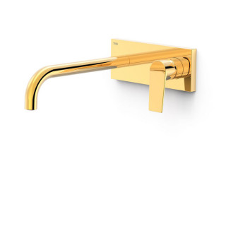 Element zur Wandmontage do podtynkowego korpusu Waschtischarmatur TRES Project-Tres, Auslauf 180mm, Gold