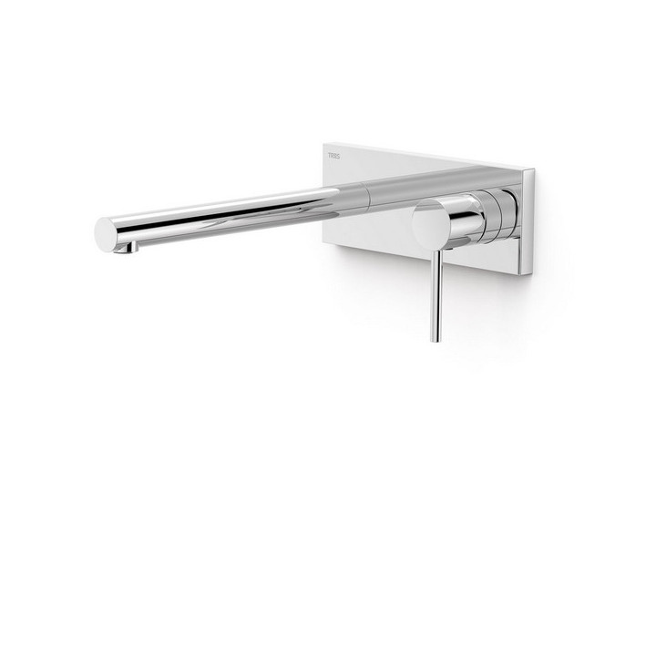 Element zur Wandmontage do podtynkowego korpusu Waschtischarmatur TRES Max, Auslauf 180mm, Chrom