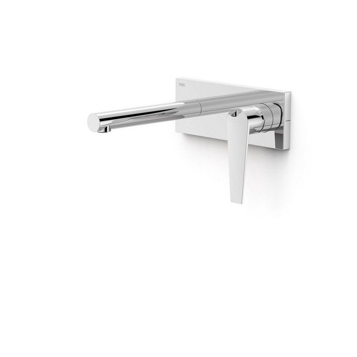 Element zur Wandmontage do podtynkowego korpusu Waschtischarmatur TRES Max, Auslauf 237mm, Chrom