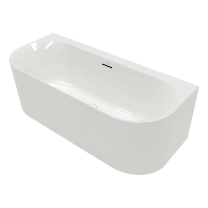 Badewanne zur Wandmontage 180x80 links, Villeroy&Boch Loop&Friends - Weiss Alpin