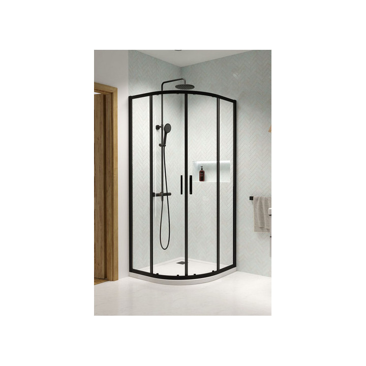 Duschkabine halbrund Radaway Premium Pro PDD 100x100cm, Chrom/ Glas transparent
