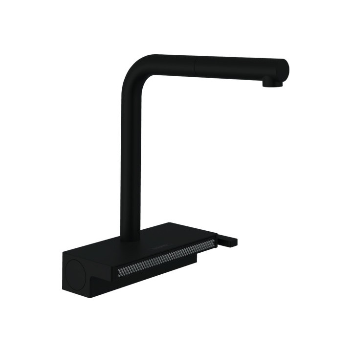 Einhebel- Küchenarmattur 250 Hansgrohe Aquno Select M81, herausziehbarer Auslauf, 2jet, schwarz matt 