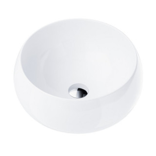 Aufsatzwaschtisch okrągłaCorsan 400x400x160mm mit Stöpsel klik-klak schwarz, weiß