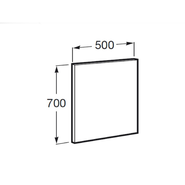 Spiegel LED Roca Iridia, Wand-, rechteckig, 60x70cm