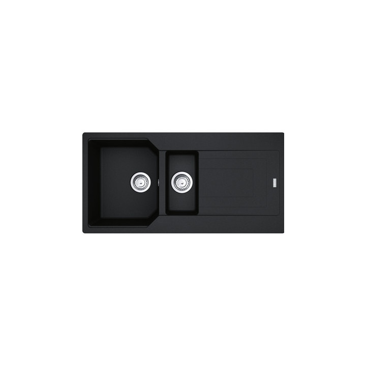 Zlewozmywak wbudowywany, Franke Urban UBG 651-100  ,schwarz Abfluss, schwarz matt