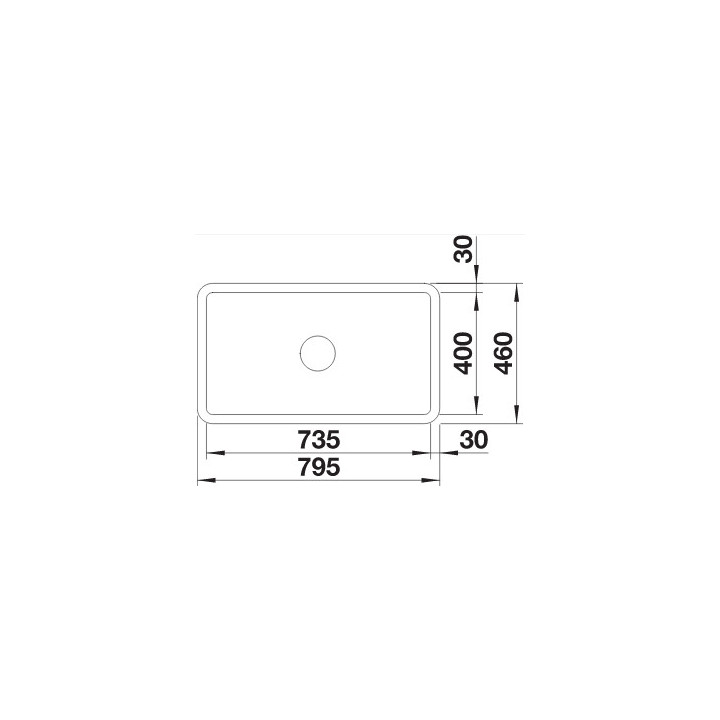 Blanco Legra 6 Siligranit zlewozmywak zum Einbau 58,5x50cm ohne automatischen Stöpsel,  weiß
