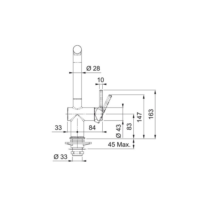 Armattur mit Drehauslauf Franke Active J pull-out spray , Höhe 312mm, Auslauf wyciągana, weiß matt