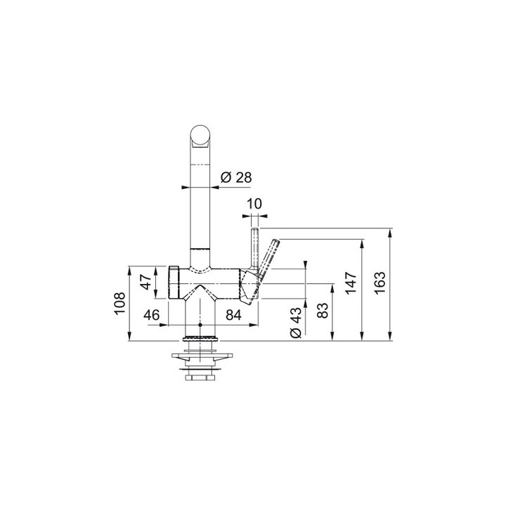 Armatur mit Drehauslauf Franke Active L pull-out spray , Höhe 312mm, Auslauf wyciągana, onyx