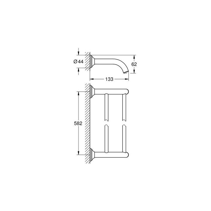 Ablage mit Halter für Handtücher Grohe Essentials Authentic, Chrom