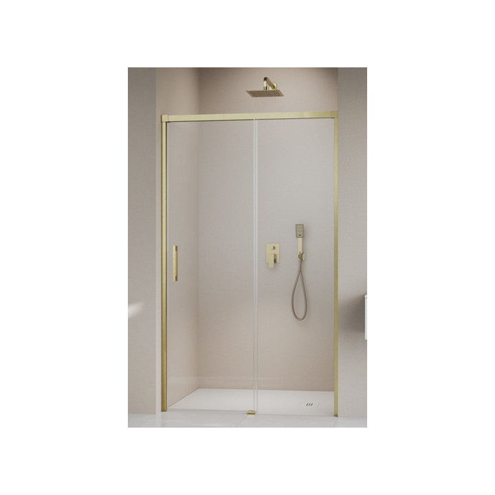 Tür wnękowe Radaway Idea DWJ 100cm x 200.5cm rechts Glas transparent Gold szczotkowane 