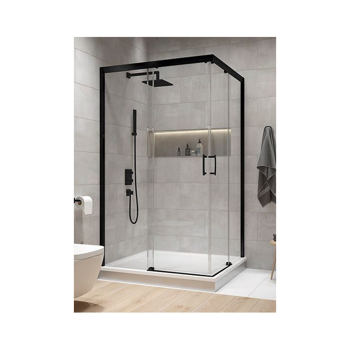 Tür Schiebe- Sanplast D2L(P)/FREEZONE 130x190 cm Profil silbern matt, grey