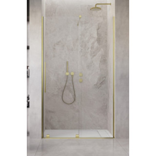 Tür Schiebe- walk-in Radaway Furo Gold, links, mit Wand, 160x200cm, Glas transparent, profil golden