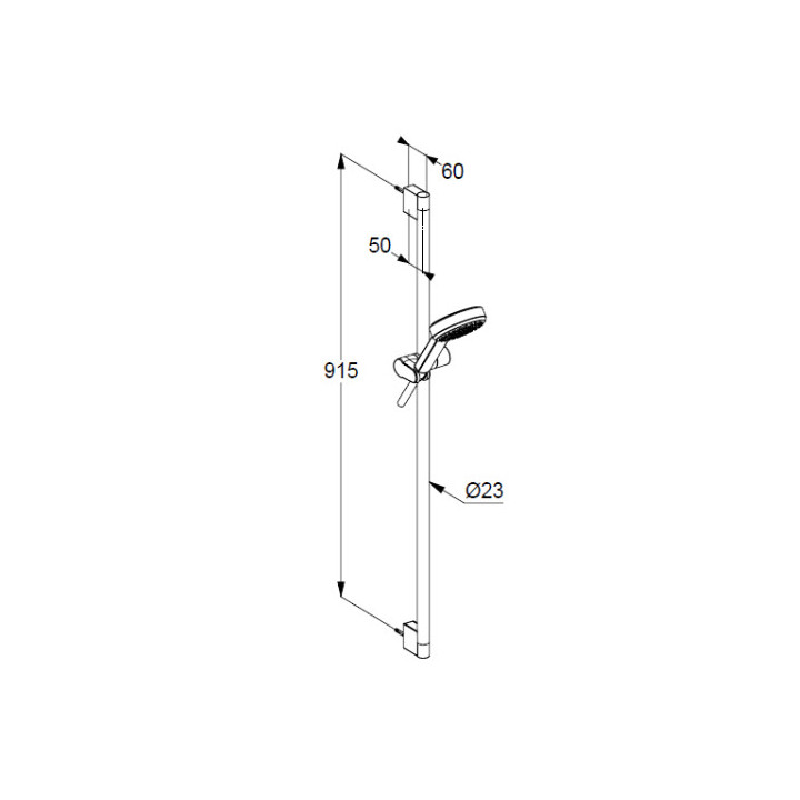 Dusch-set Dive S  Kludi- DIVE, Chrom