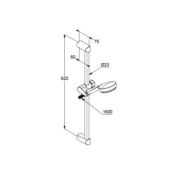 Dusch-set Kludi Freshline 1S mit Handbrause i drążkiem 90 cm weiß/Chrom