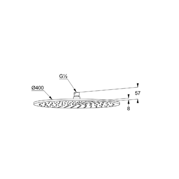 Kopfbrause Kludi A-QA 40 cm rund - schwarz matt