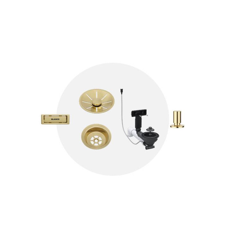 Armatura odpływowo-Überlauf Blanco Ablauf Set, bez sterowanie korkiem automatycznym - satin gold