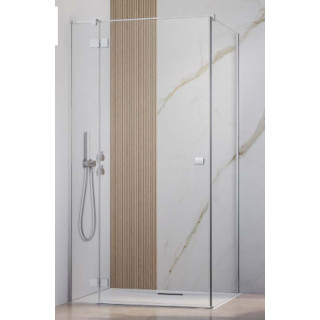 Seitenwand S1 70 Radaway Essenza New Black KDJ 66.7-68.2-200cm, profil schwarz, Glas transparent