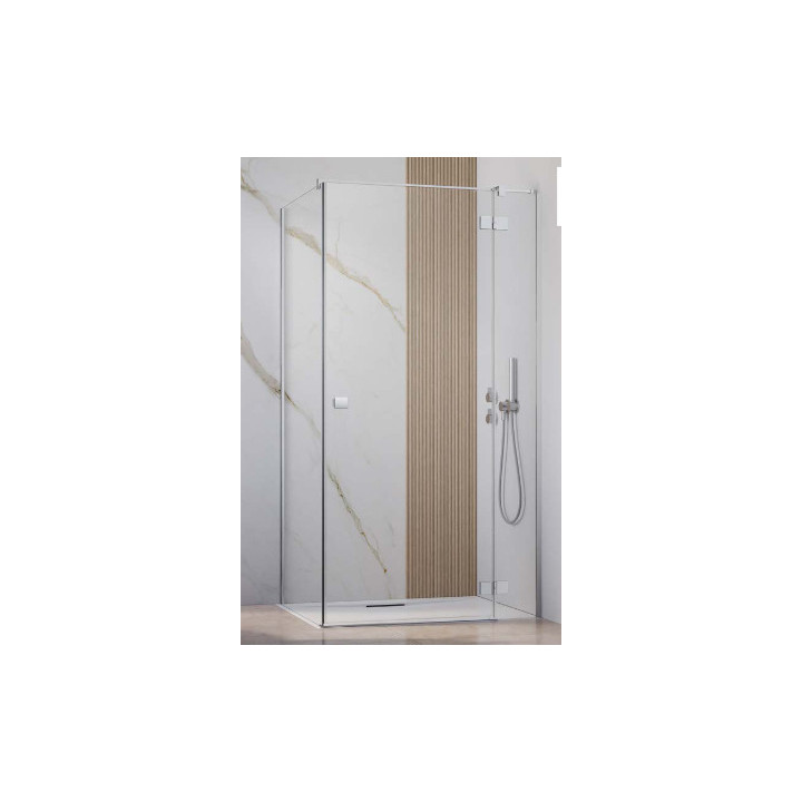 Seitenwand S1 70 Radaway Essenza New Black KDJ 66.7-68.2-200cm, profil schwarz, Glas transparent