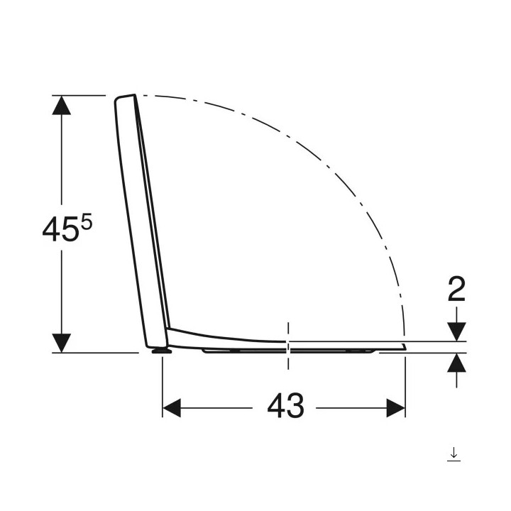 Waschtisch multifunktional z Überlauf 50x39cm Geberit Publica Garda,  weiß