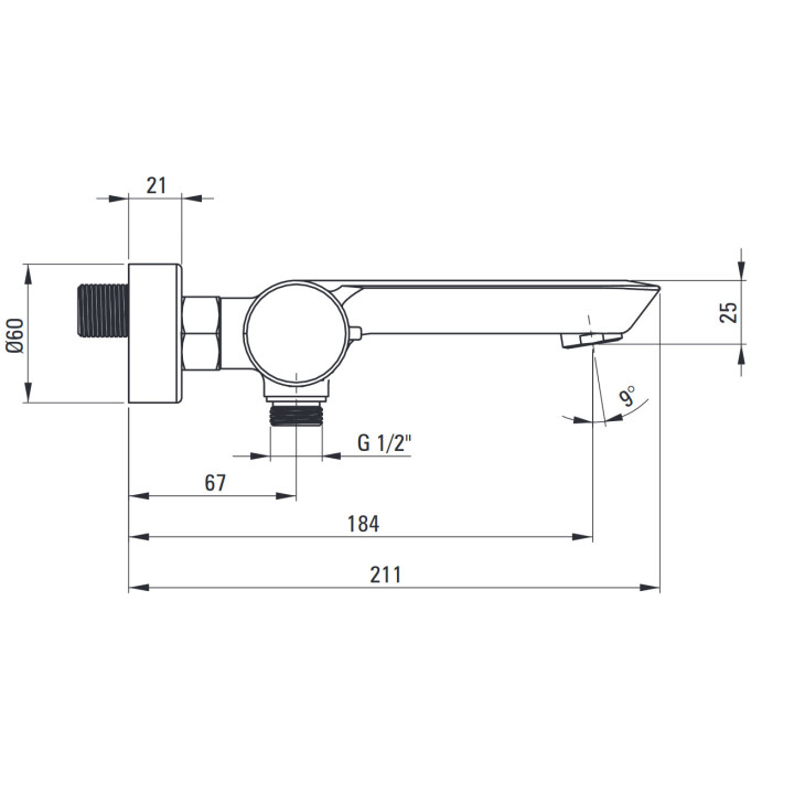 Waschtischarmatur Einhebel- stehend - Eco-aerator 4.5l/min , Deante Arnika, Chrom