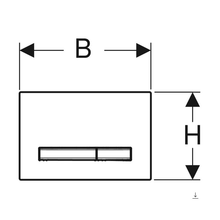 Betätigungstaste uruchamiający Geberit Sigma50, spłukiwanie dwudzielne, Glas dymione, verChromt
