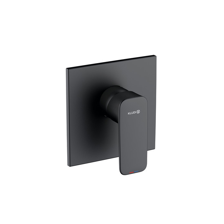 Armattur Brause- mit Thermostat Unterputz , Kludi Zenta SL, schwarz matt