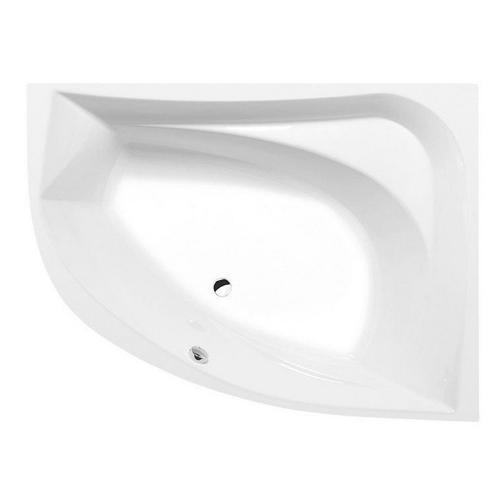 Asymmetrische badewanne 160x120x49cm Polysan TANYA L, links,  weiß