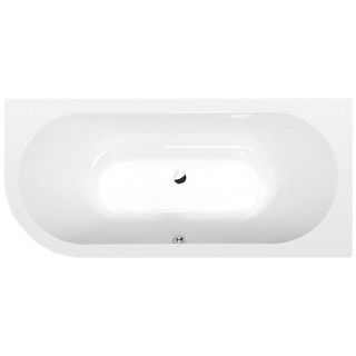 Asymmetrische badewanne 185x80x47cm Polysan VIVA L, links, weiß
