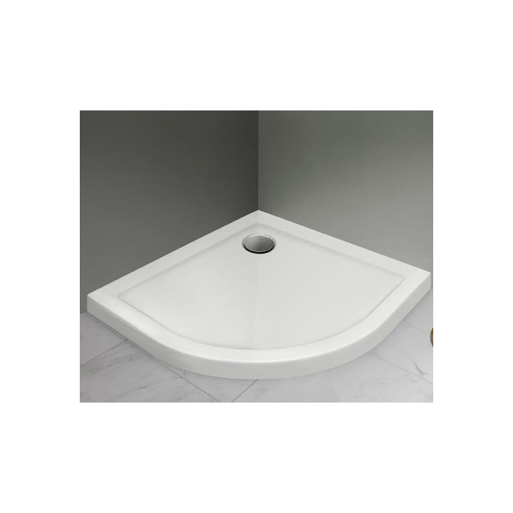 Duschwanne halbrund , Sanplast 90x90x3cm,  weiß