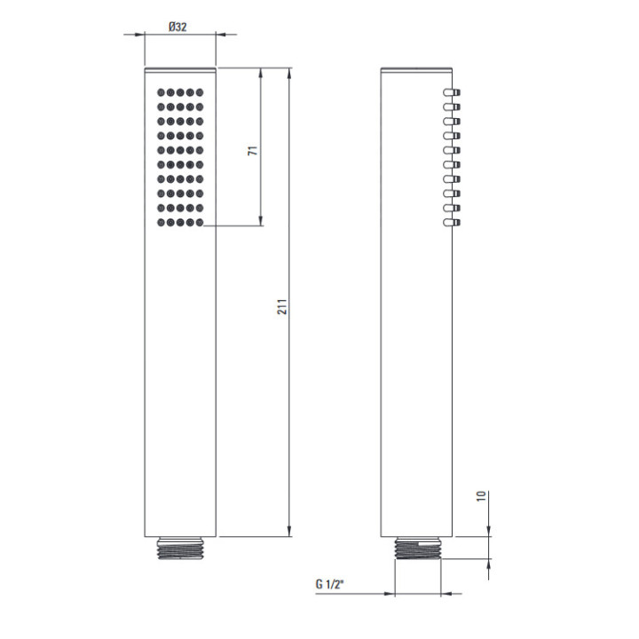 Wannenbatterie mit Set, Deante Silia, gebürsteter Stahl