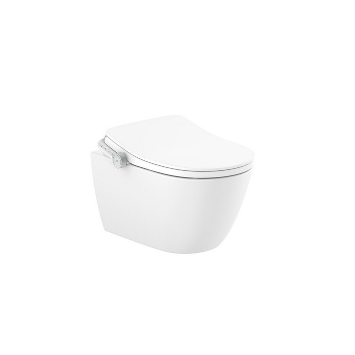 Becken WC abgehängt, Roca Ona In-Wash® Rimlessm ukryte przyłącze, wymaga podłączenia do prądu, weiß