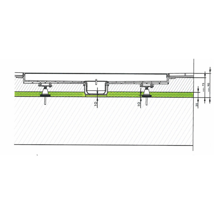Ablaufrinne Linearis Compact Kessel