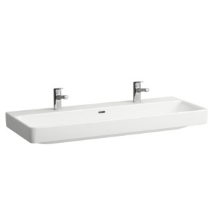 Waschtisch doppelt zur Wandmontage jednokomorowa 1200 x 460 dwa otwory na baterię mm Laufen Pro S, H8149650001071