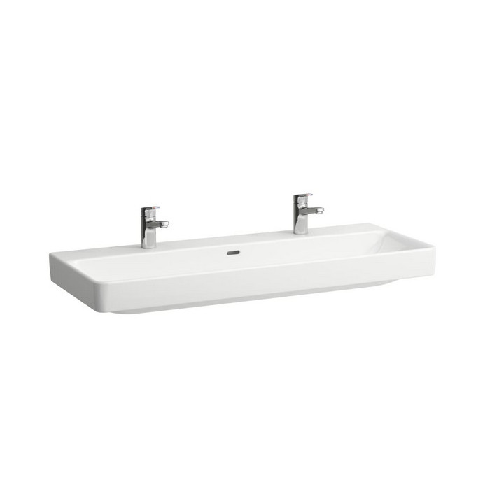 Waschtisch doppelt zur Wandmontage jednokomorowa 1200 x 460 dwa otwory na baterię mm Laufen Pro S, H8149650001071