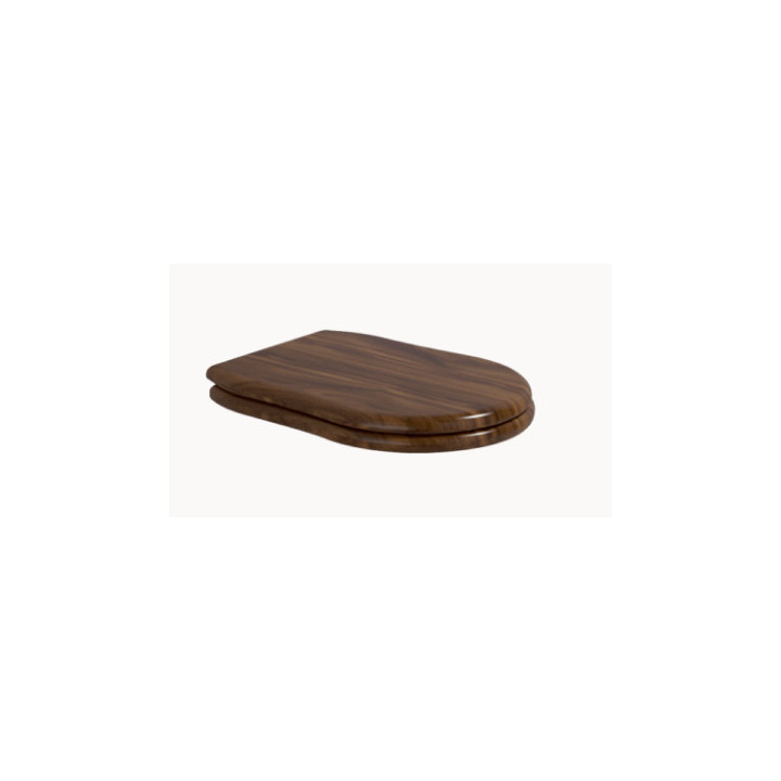 Wc-sitz mit softclosing  mit Deckel WC Flaminia Efi 47 x 35 x 5 cm, drewno SOLID, Walnuss, Scharniere verchromt- sanitbuy.pl