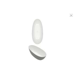 Badewanne freistehend  oval Villeroy & Boch Antao, 170x75cm, Quaryl, weiß