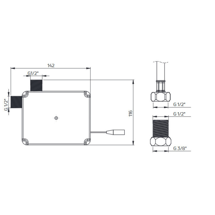Berührungslos Waschtischarmatur z regulacją temperatury - 230/6V, Deante Sensor, Chrom