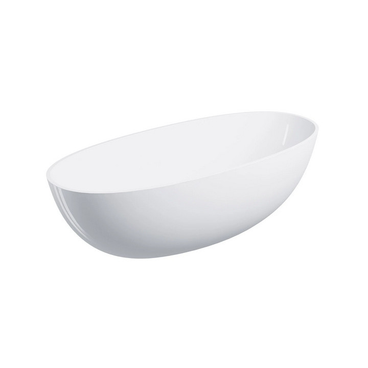Badewanne freistehend 175x78cm, Omnires Shell M+, weiß matt
